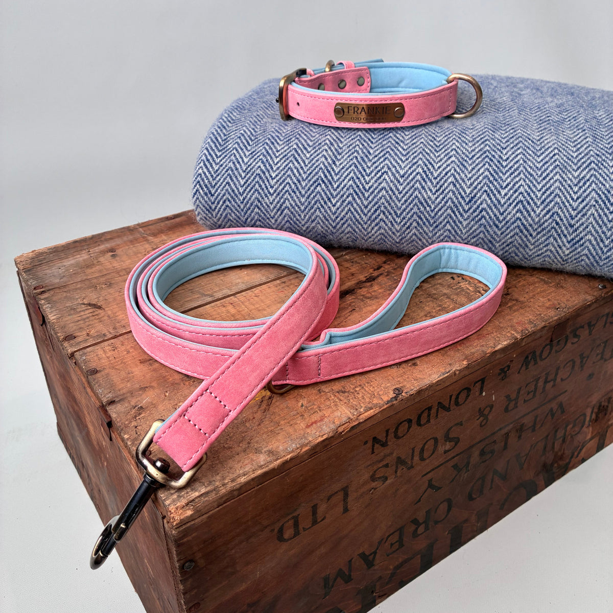 Heritage Collar - Dusty Pink & Sky Blue