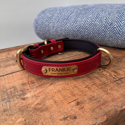 Heritage Collar - Crimson Red &amp; Jet Black