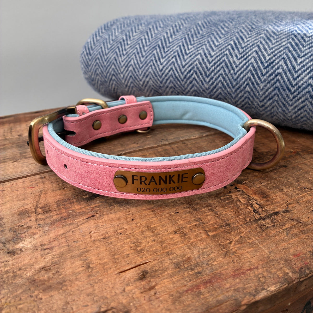 Heritage Collar - Dusty Pink &amp; Sky Blue
