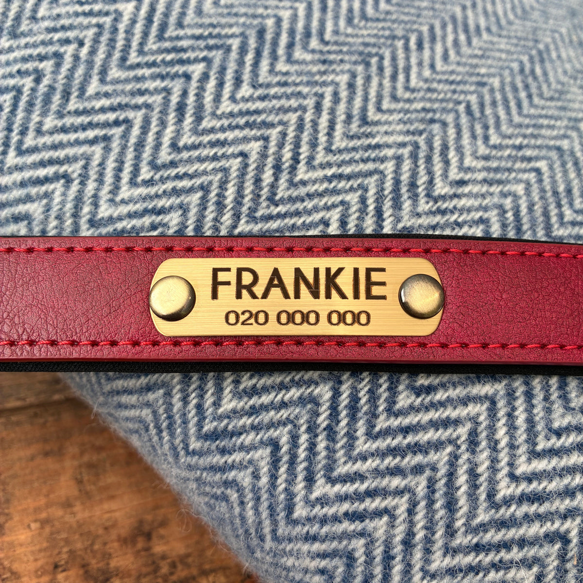 Heritage Collar - Crimson Red &amp; Jet Black