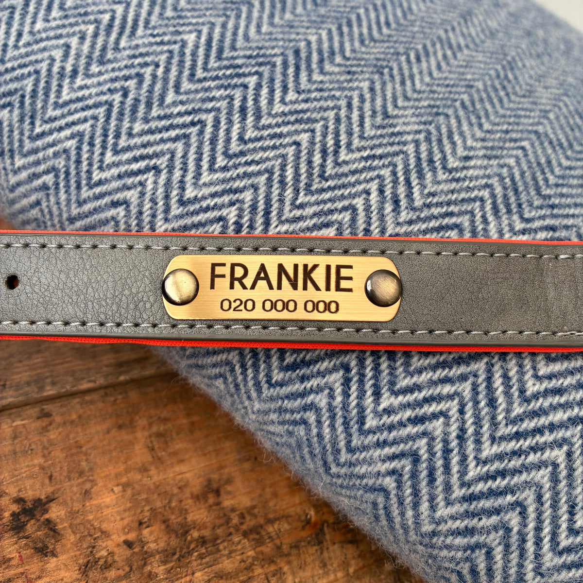 Heritage Collar - Slate Grey &amp; Vibrant Orange