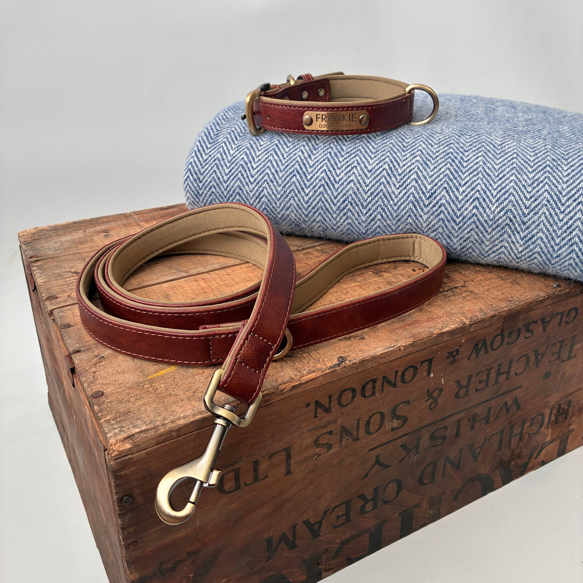 Heritage Collar - Mahogany Brown &amp; Olive Green