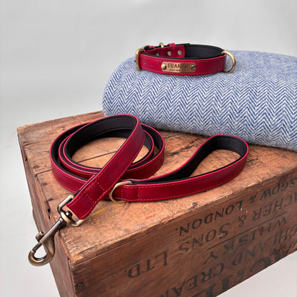 Heritage Collar - Crimson Red &amp; Jet Black