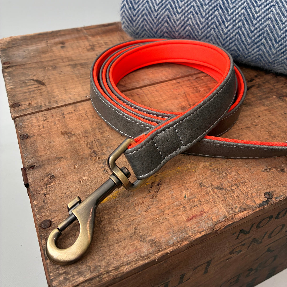 Heritage Collar - Slate Grey &amp; Vibrant Orange