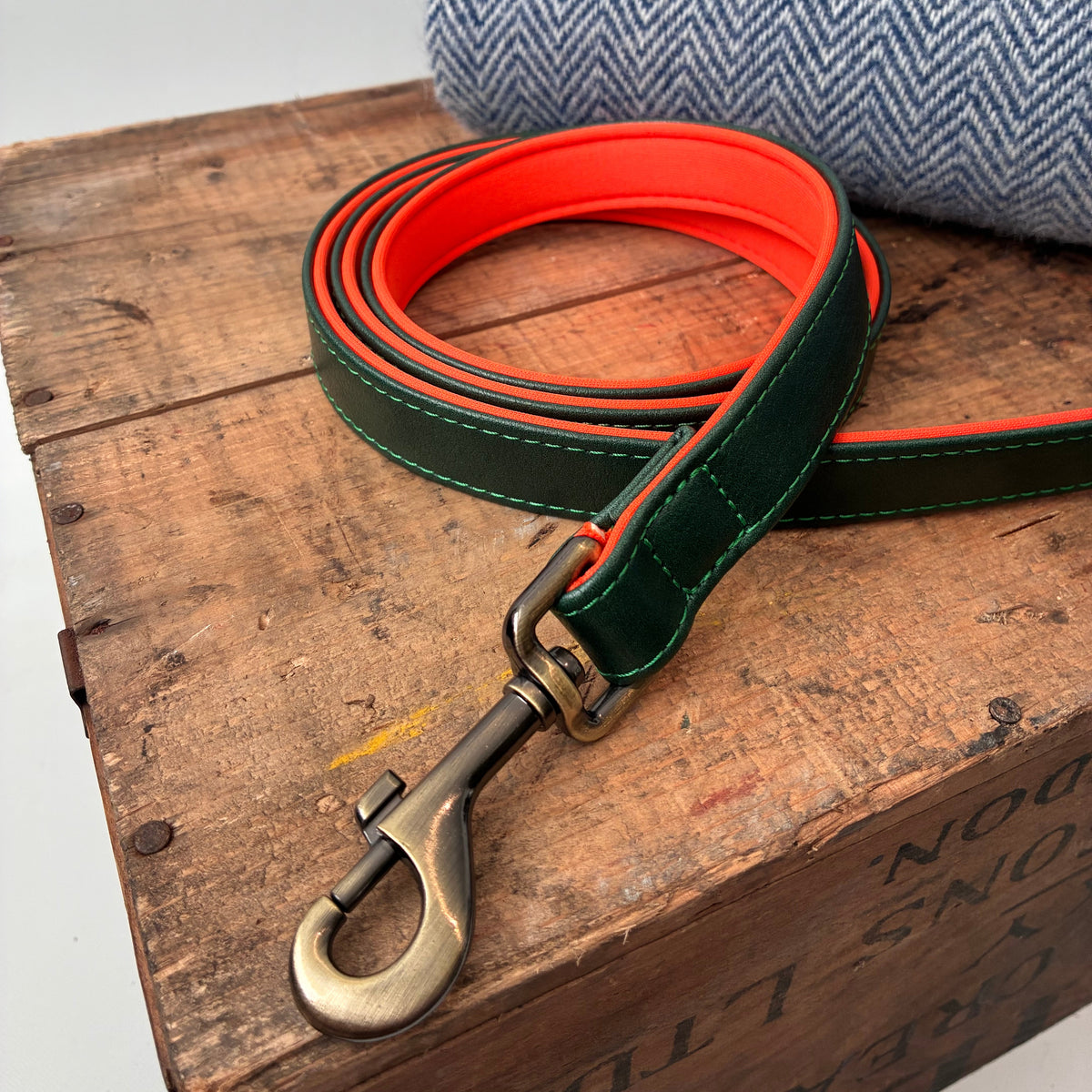 Heritage Collar - Forest Green &amp; Vibrant Orange