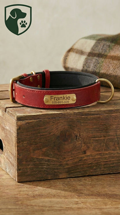 Heritage Collar - Crimson Red & Jet Black
