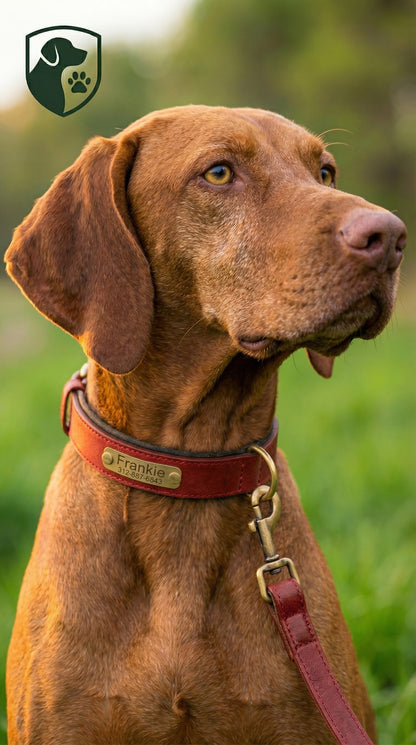 Heritage Collar - Crimson Red & Jet Black