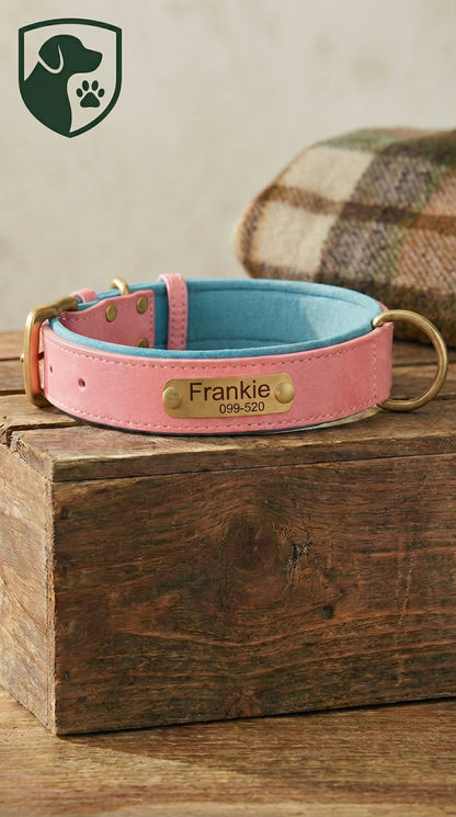 Heritage Collar - Dusty Pink & Sky Blue