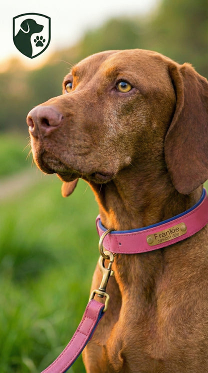 Heritage Collar - Electric Pink & Royal Blue