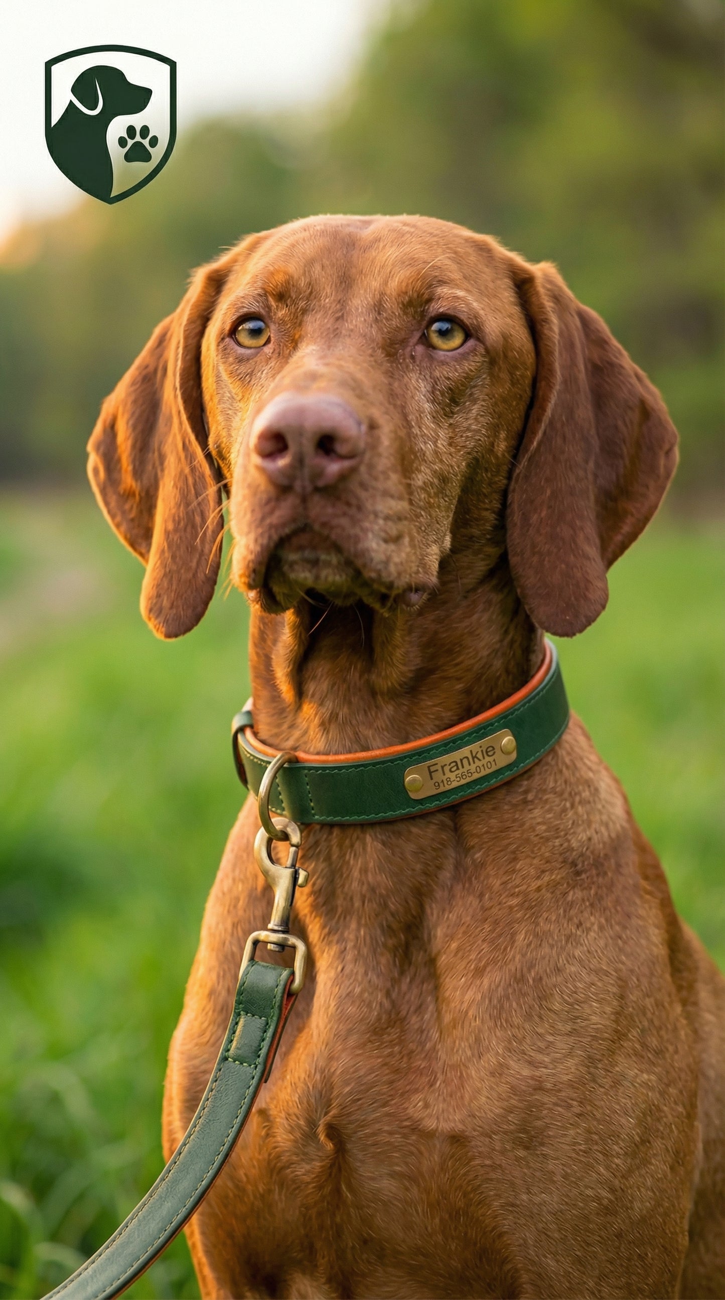 Heritage Collar - Forest Green & Vibrant Orange