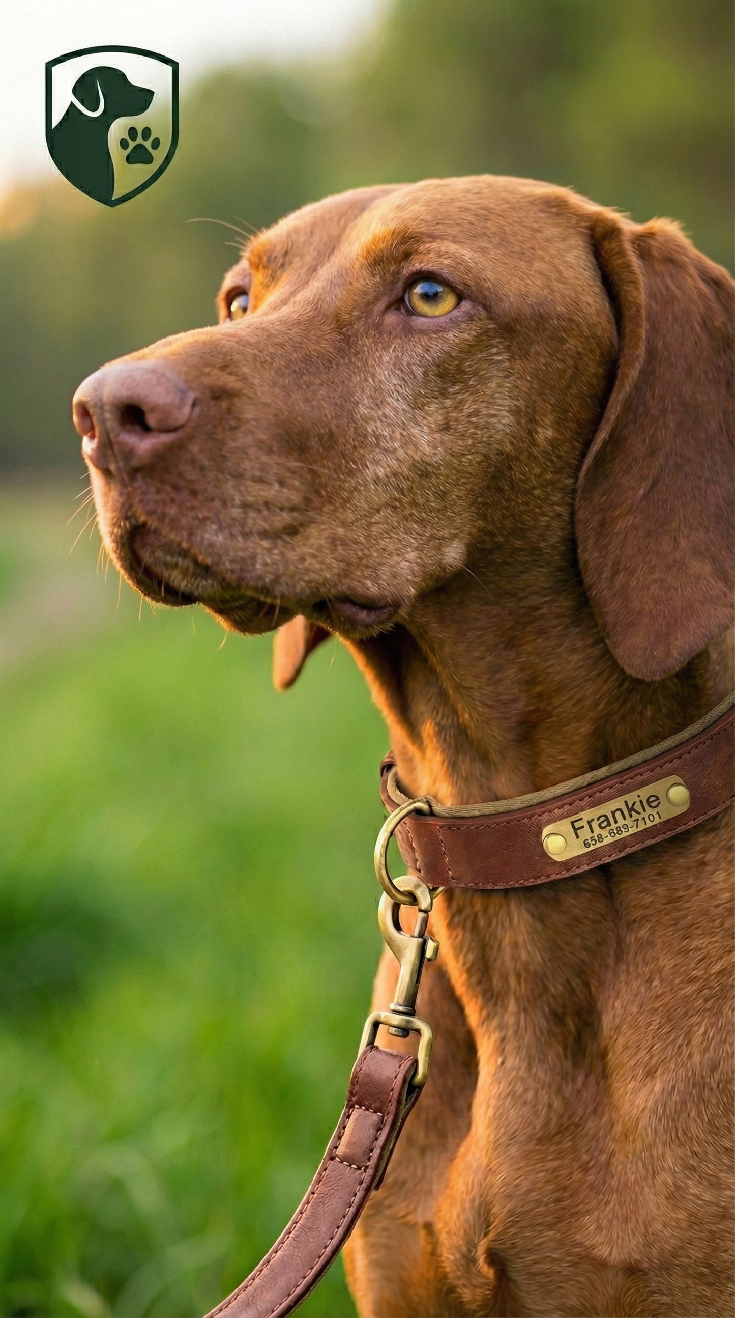Heritage Collar - Mahogany Brown & Olive Green – Paw and Frankie