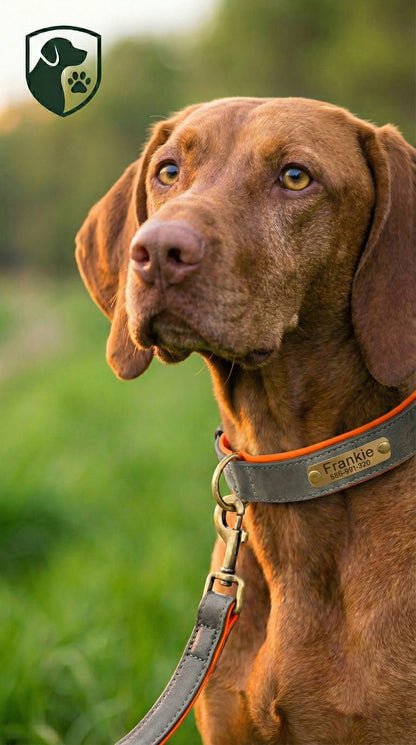 Heritage Collar - Slate Grey & Vibrant Orange
